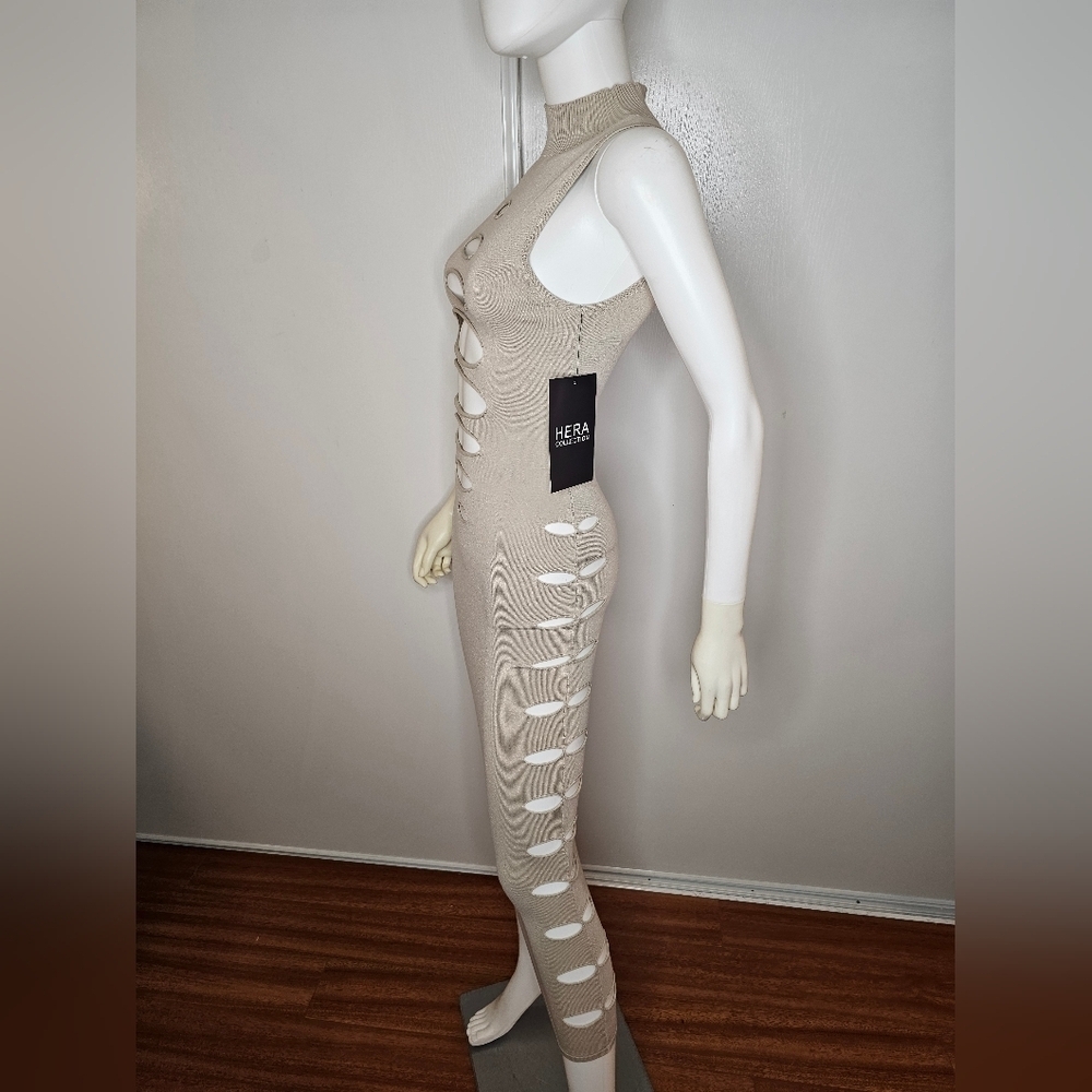 Women's Sexy Cut Out Sleeveless Maxi Dress Bodycon Party Club Long Dress Size S - Picture 3 of 13